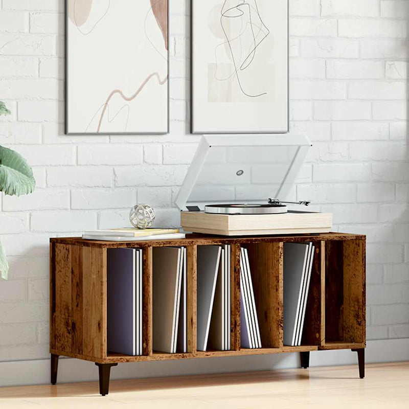 vidaXL antik fa színű szerelt fa hanglemezszekrény 100 x 38 x 48 cm