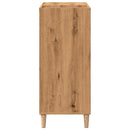 vidaXL kézműves tölgy színű szerelt fa hanglemezszekrény 84,5x38x89 cm