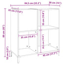 vidaXL antik fa színű szerelt fa hanglemezszekrény 84,5 x 38 x 89 cm