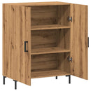 vidaXL kézműves tölgy színű szerelt fa tálalószekrény 69,5x34x90 cm