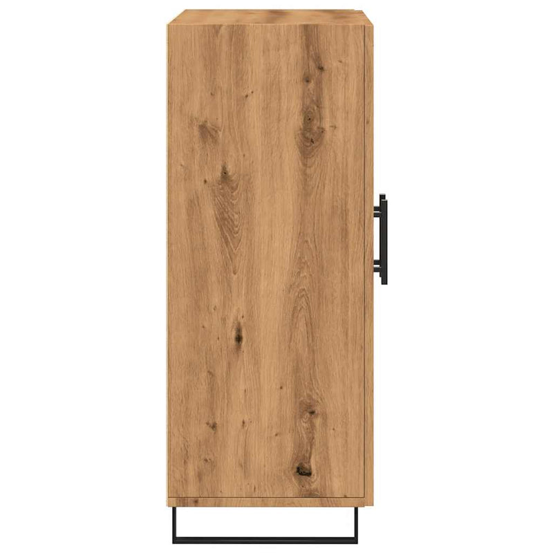 vidaXL kézműves tölgy színű szerelt fa tálalószekrény 69,5x34x90 cm