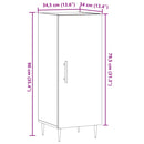 vidaXL kézműves tölgy színű szerelt fa tálalószekrény 34,5x34x90 cm