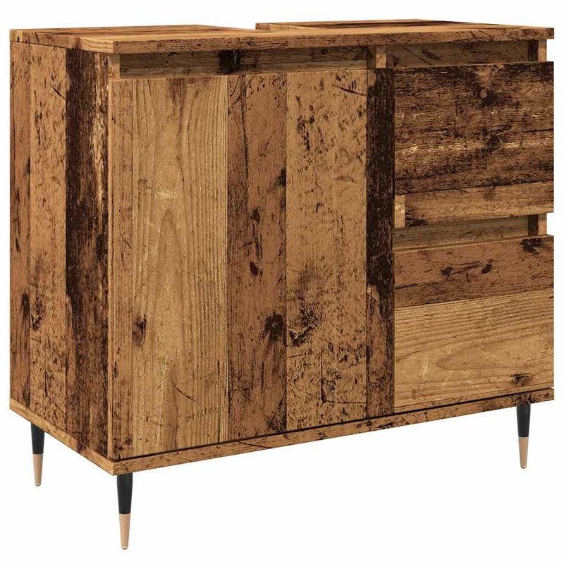 vidaXL antik fa színű szerelt fa fürdőszobaszekrény 65 x 33 x 60 cm