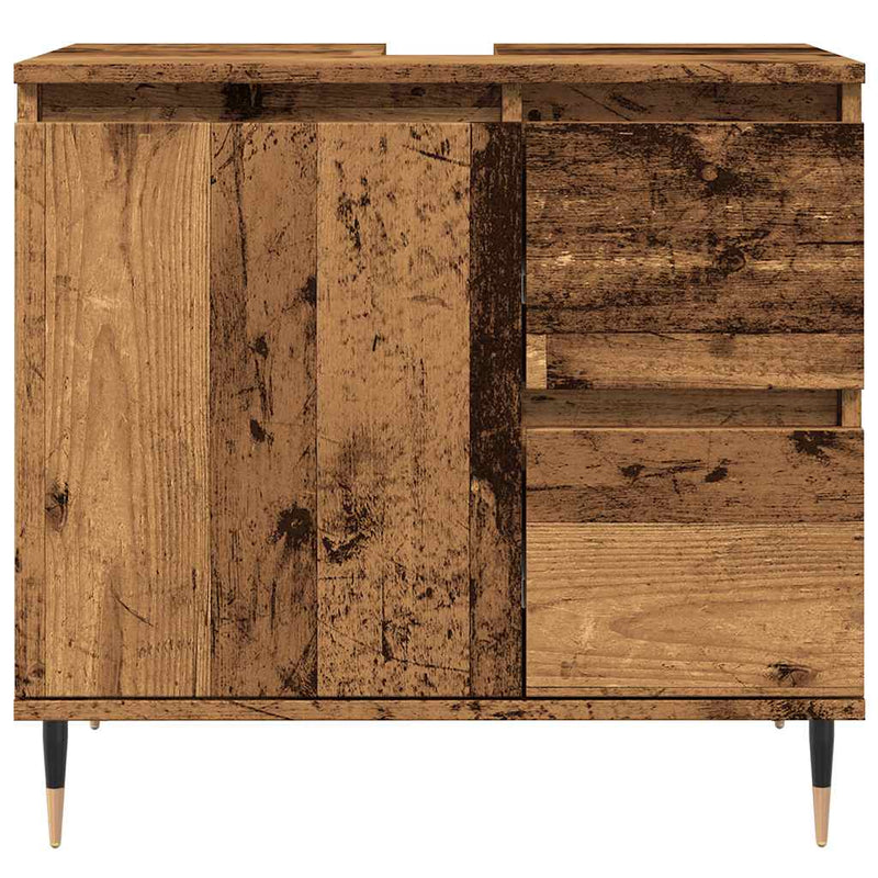 vidaXL antik fa színű szerelt fa fürdőszobaszekrény 65 x 33 x 60 cm