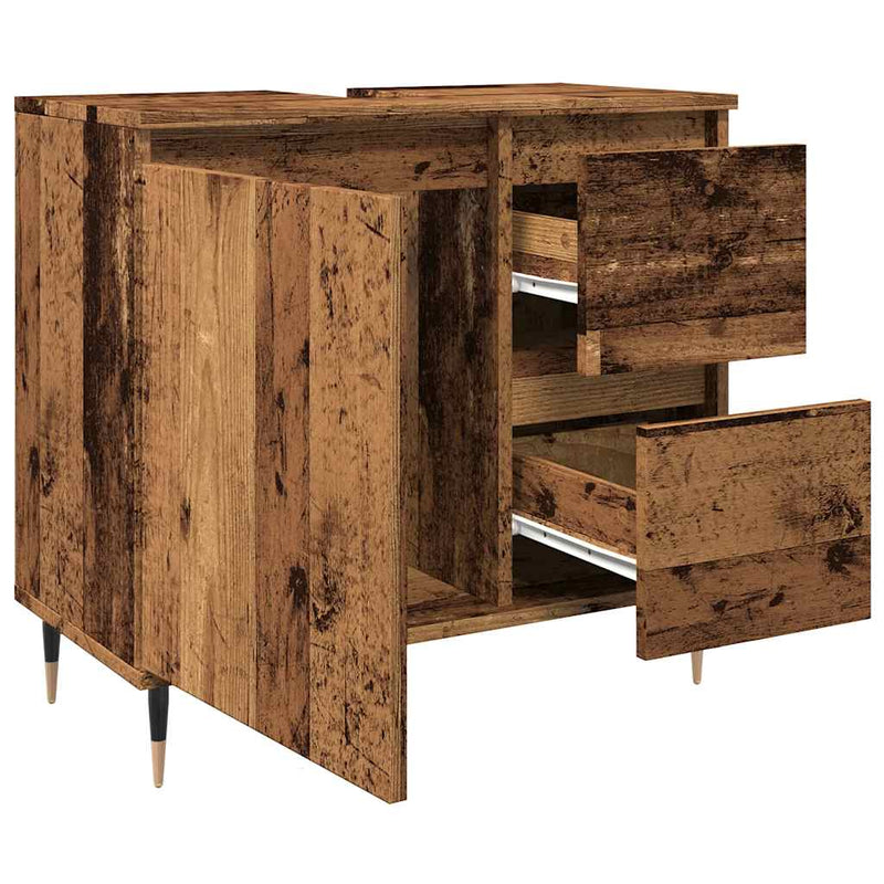 vidaXL antik fa színű szerelt fa fürdőszobaszekrény 65 x 33 x 60 cm
