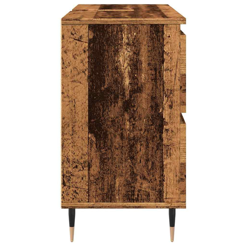 vidaXL antik fa színű szerelt fa mosdószekrény 80 x 33 x 60 cm