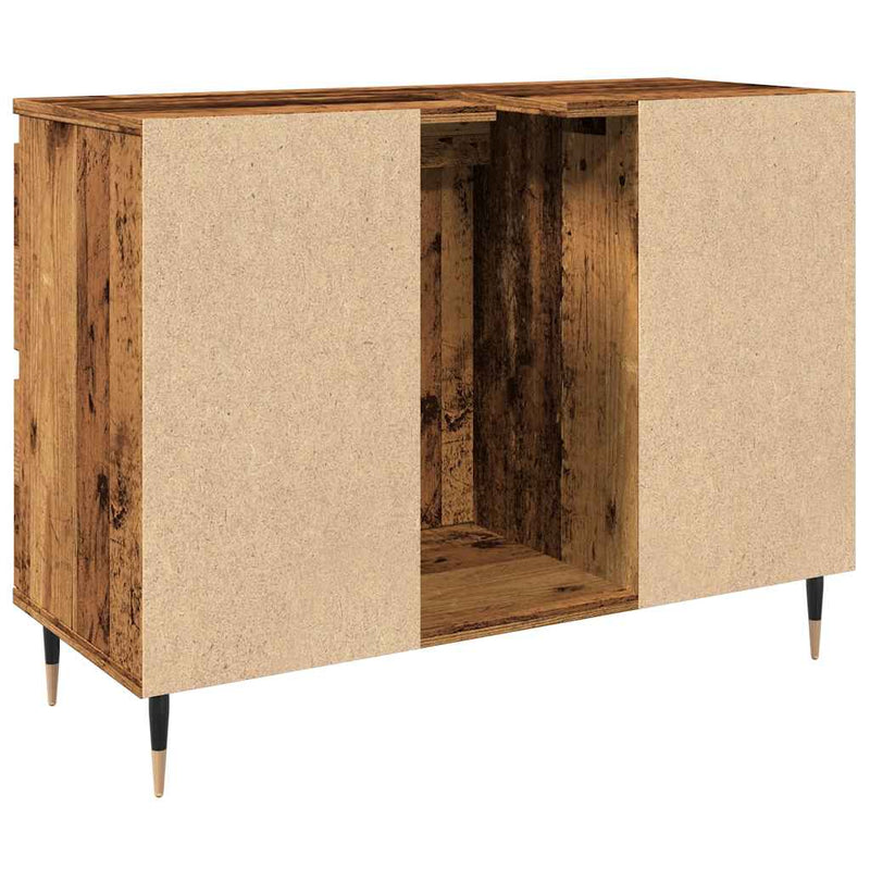 vidaXL antik fa színű szerelt fa mosdószekrény 80 x 33 x 60 cm