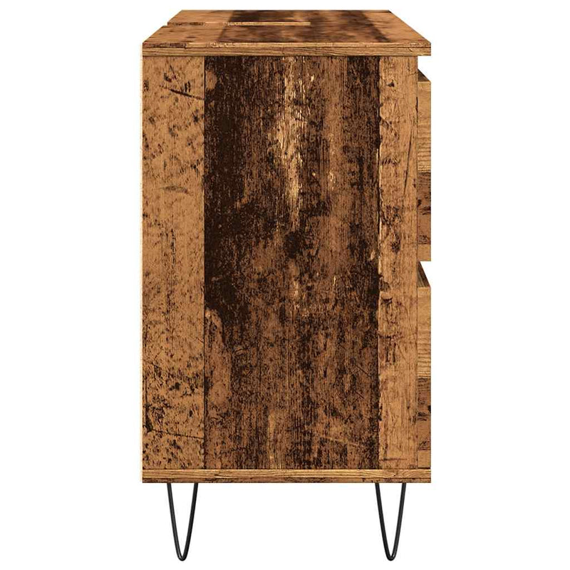 vidaXL antik fa színű szerelt fa mosdószekrény 80 x 33 x 60 cm