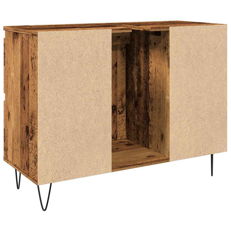 vidaXL antik fa színű szerelt fa mosdószekrény 80 x 33 x 60 cm