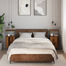 vidaXL 2 db antik fa színű szerelt fa éjjeliszekrény 41 x 31 x 80 cm