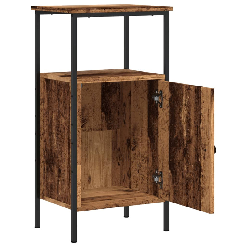 vidaXL 2 db antik fa színű szerelt fa éjjeliszekrény 41 x 31 x 80 cm