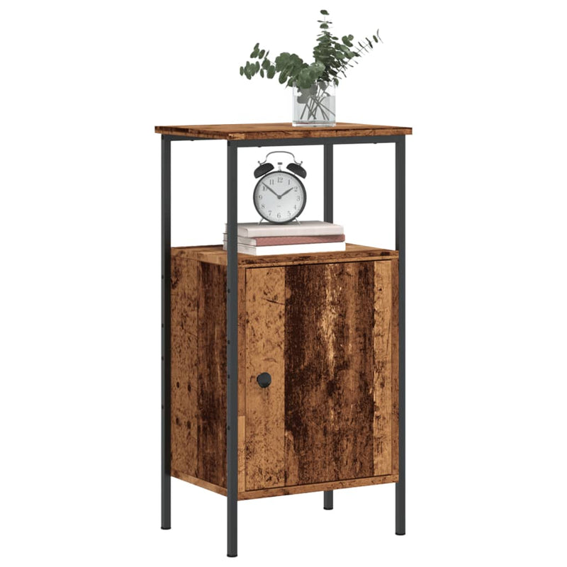 vidaXL 2 db antik fa színű szerelt fa éjjeliszekrény 41 x 31 x 80 cm