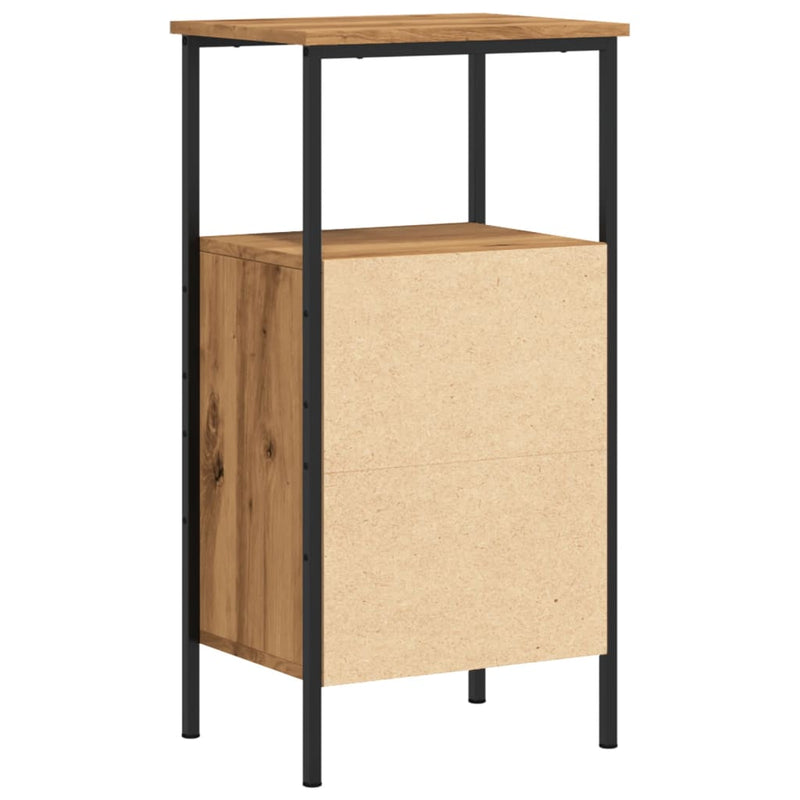 vidaXL kézműves tölgy színű szerelt fa éjjeliszekrény 41 x 31 x 80 cm