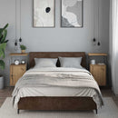 vidaXL 2 db kézműves tölgy színű szerelt fa éjjeliszekrény 41x31x80 cm