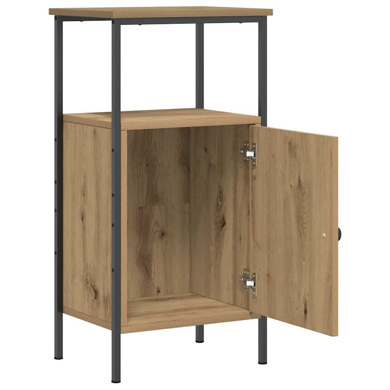 vidaXL 2 db kézműves tölgy színű szerelt fa éjjeliszekrény 41x31x80 cm