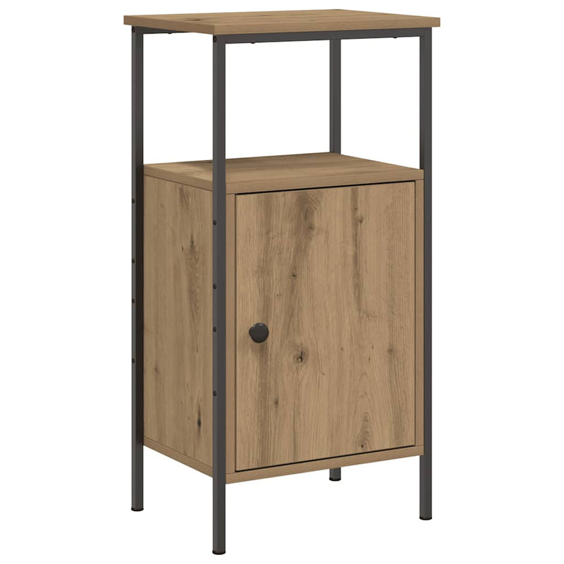 vidaXL 2 db kézműves tölgy színű szerelt fa éjjeliszekrény 41x31x80 cm