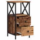 vidaXL antik fa színű szerelt fa éjjeliszekrény 34x35,5x70 cm