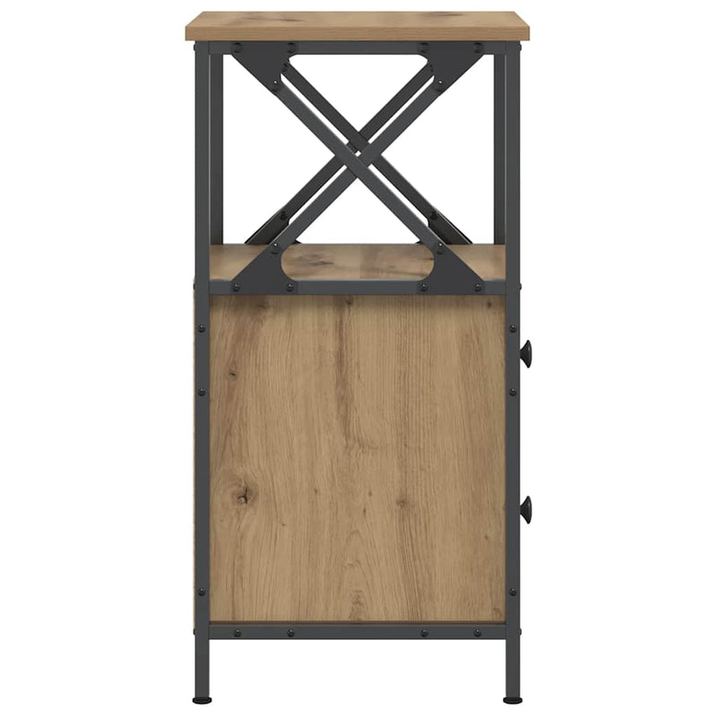 vidaXL kézműves tölgy színű szerelt fa éjjeliszekrény 34 x 35,5 x 70cm