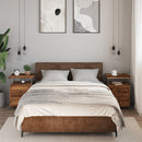 vidaXL 2 db antik fa színű szerelt fa éjjeliszekrény 44 x 45 x 60 cm