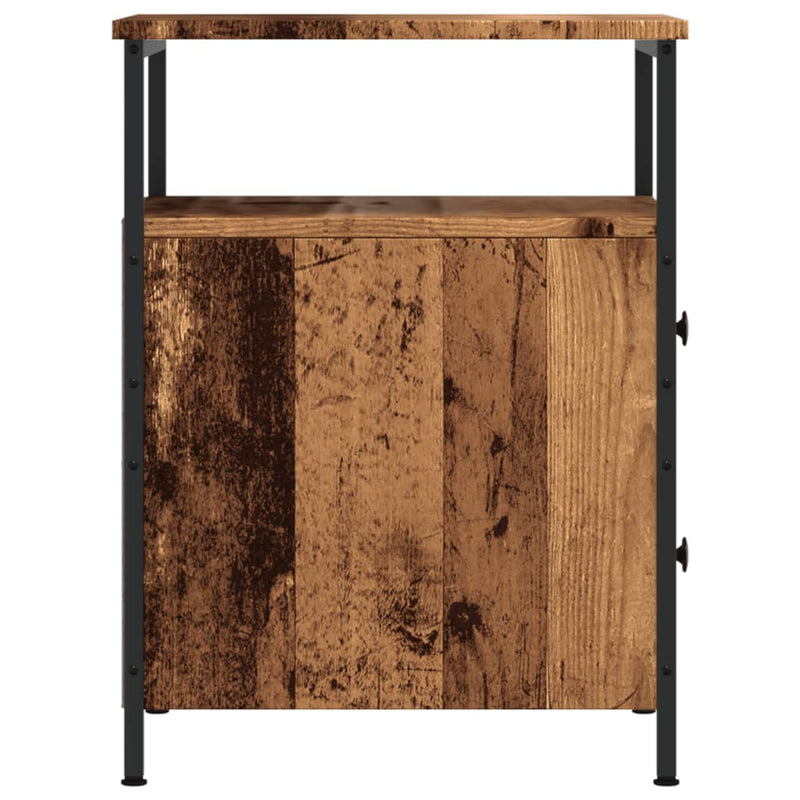 vidaXL 2 db antik fa színű szerelt fa éjjeliszekrény 44 x 45 x 60 cm