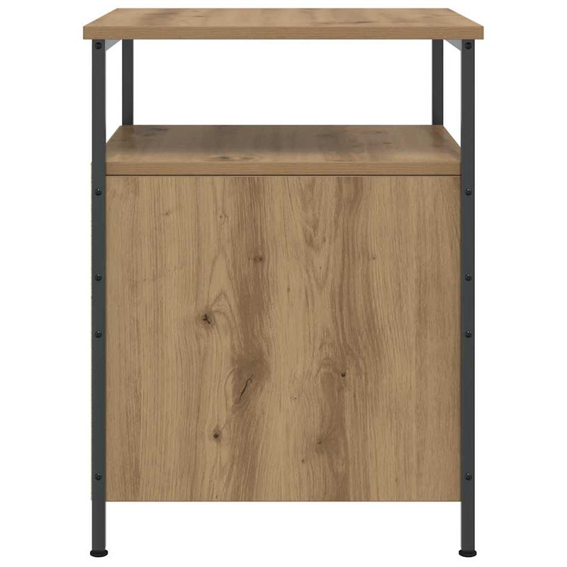 vidaXL 2 db kézműves tölgy színű szerelt fa éjjeliszekrény 44x45x60 cm