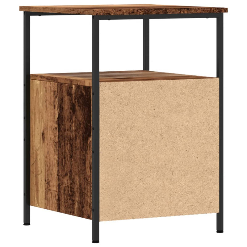 vidaXL 2 db antik fa színű szerelt fa éjjeliszekrény 34 x 35,5 x 50 cm