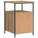 vidaXL kézműves tölgy színű szerelt fa éjjeliszekrény 34 x 35,5 x 50cm