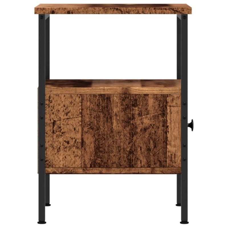 vidaXL 2 db antik fa színű szerelt fa éjjeliszekrény 34 x 36 x 50 cm