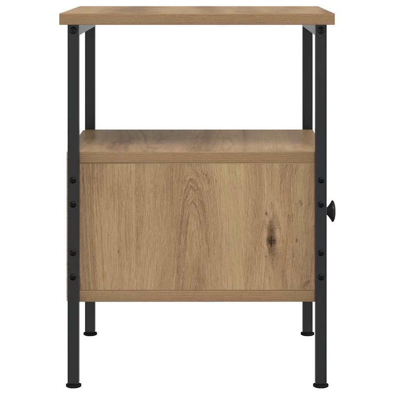 vidaXL 2 db kézműves tölgy színű szerelt fa éjjeliszekrény 34x36x50 cm