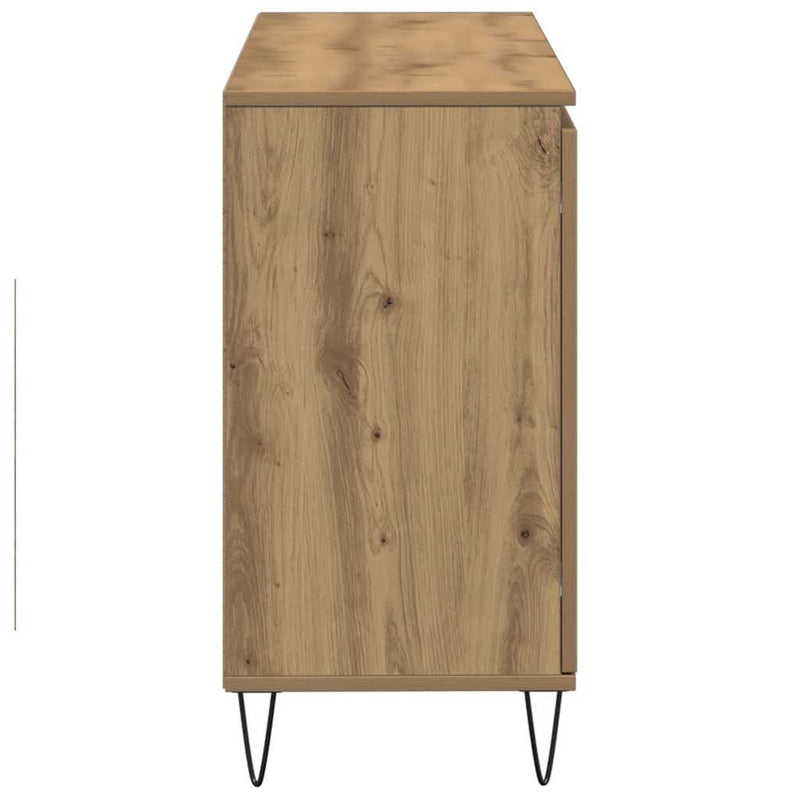 vidaXL kézműves tölgy színű szerelt fa tálalószekrény 101,5 x 35 x 70 cm