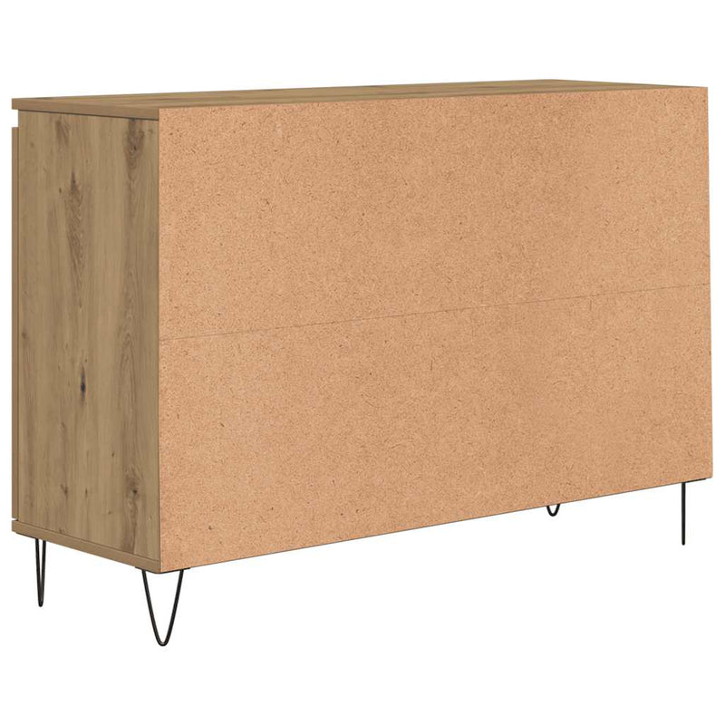 vidaXL kézműves tölgy színű szerelt fa tálalószekrény 101,5 x 35 x 70 cm