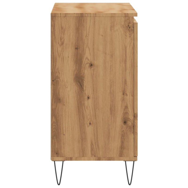 vidaXL kézműves tölgy színű szerelt fa tálalószekrény 101,5 x 35 x 70 cm