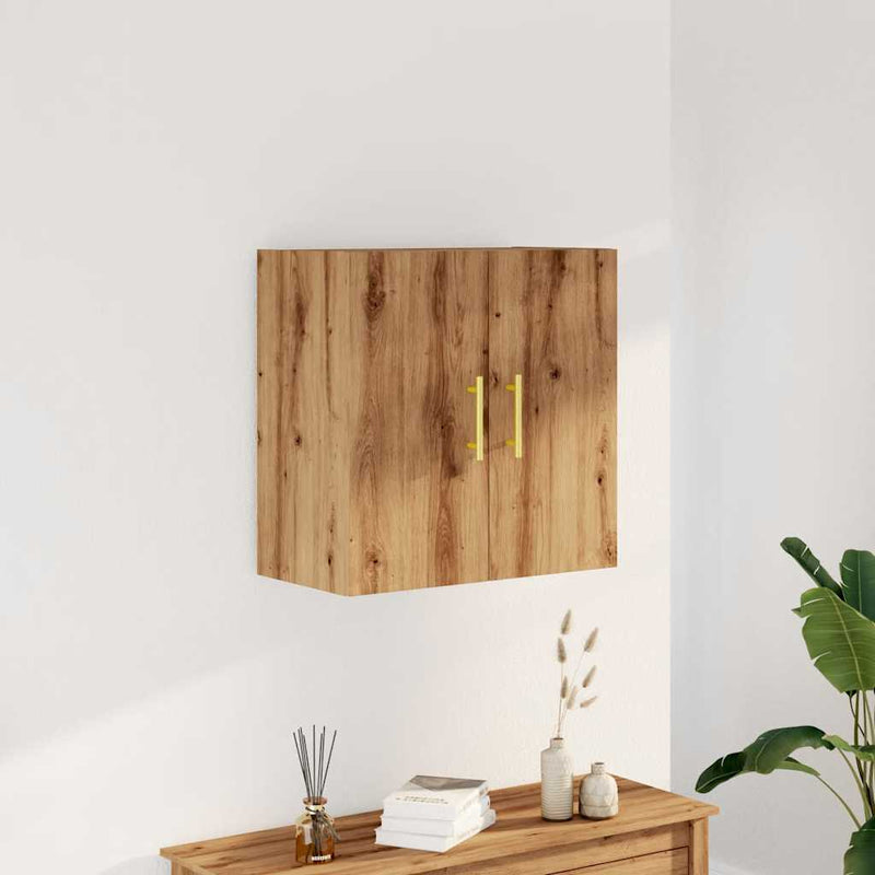 vidaXL kézműves tölgy színű szerelt fa faliszekrény 60 x 31 x 60 cm