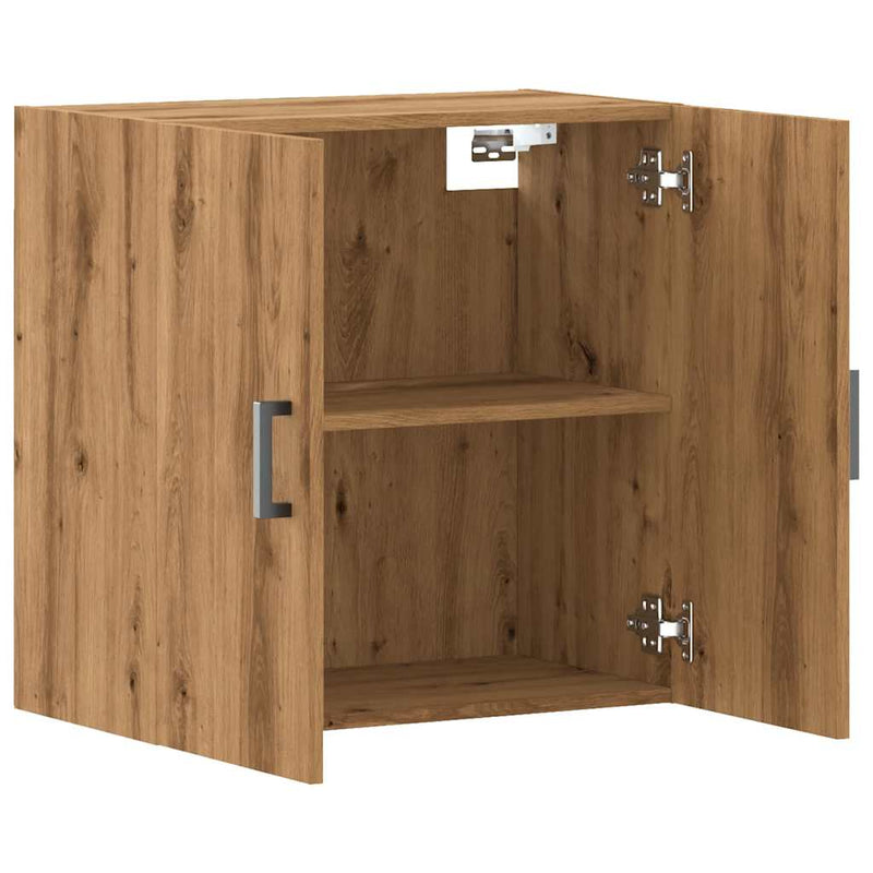 vidaXL kézműves tölgy színű szerelt fa faliszekrény 60 x 31 x 60 cm