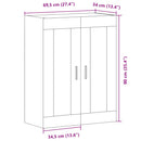 vidaXL antik fa színű szerelt fa fali szekrény 69,5 x 34 x 90 cm