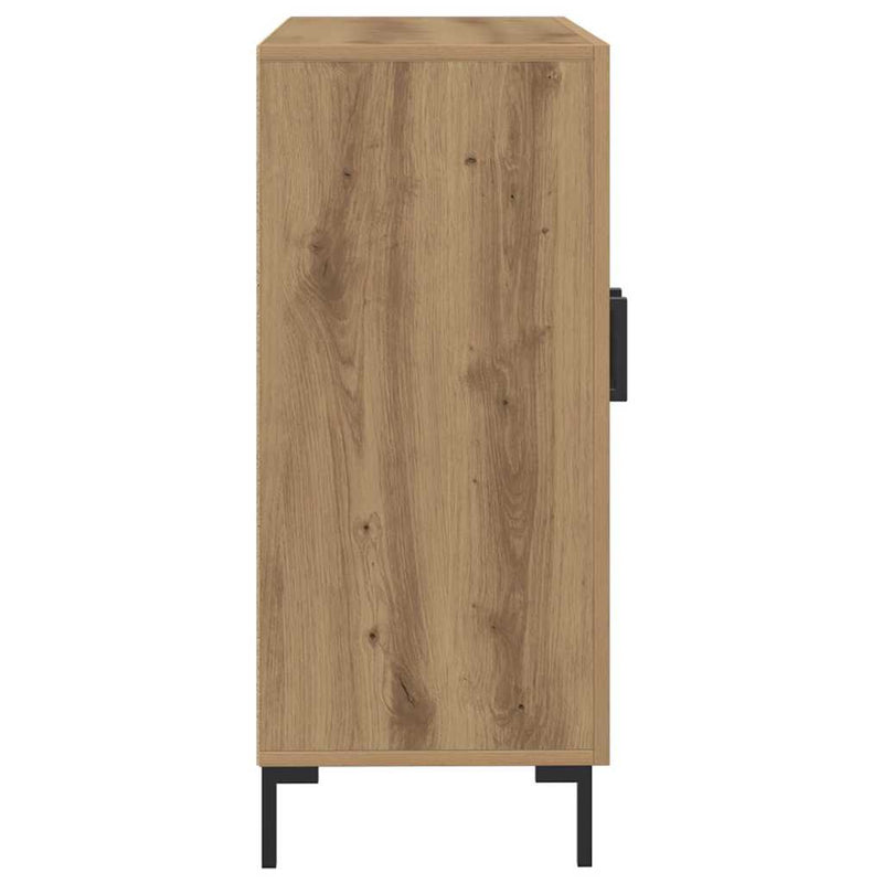 vidaXL kézműves tölgy színű szerelt fa tálalószekrény 90 x 34 x 80 cm