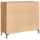 vidaXL kézműves tölgy színű szerelt fa tálalószekrény 90 x 34 x 80 cm