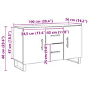 vidaXL kézműves tölgy színű szerelt fa tálalószekrény 100 x 36 x 60 cm