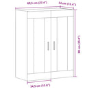 vidaXL antik fa színű fali szekrény 69,5 x 34 x 90 cm