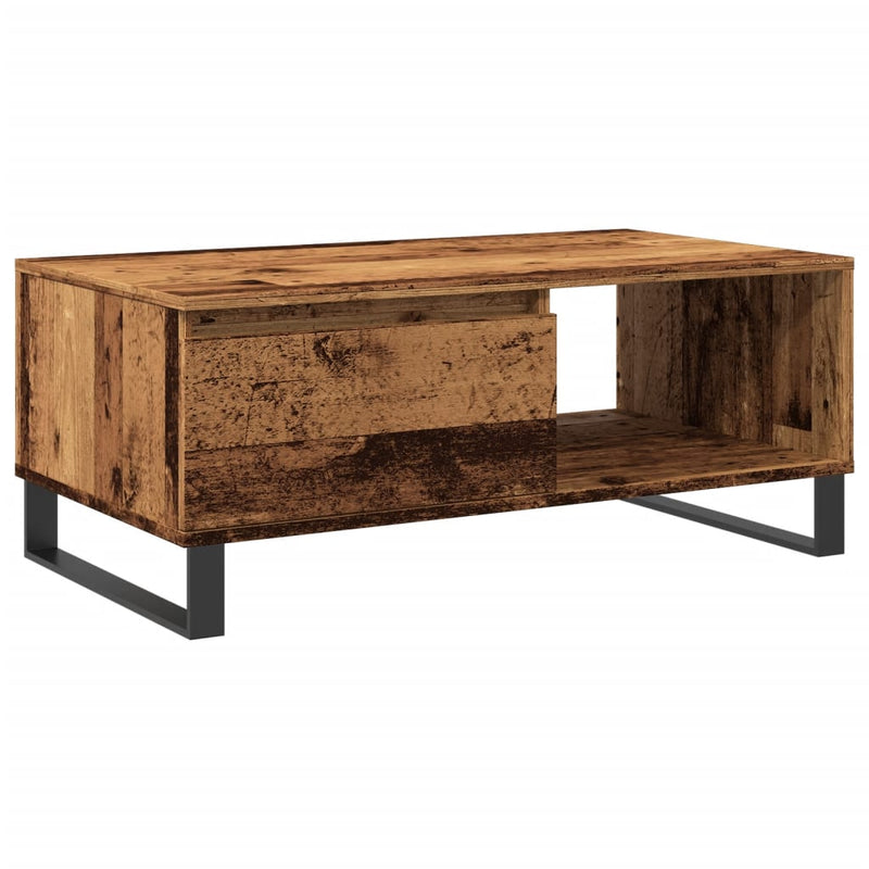 vidaXL antik fa színű szerelt fa dohányzóasztal 90 x 50 x 36,5 cm