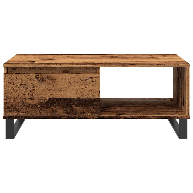 vidaXL antik fa színű szerelt fa dohányzóasztal 90 x 50 x 36,5 cm