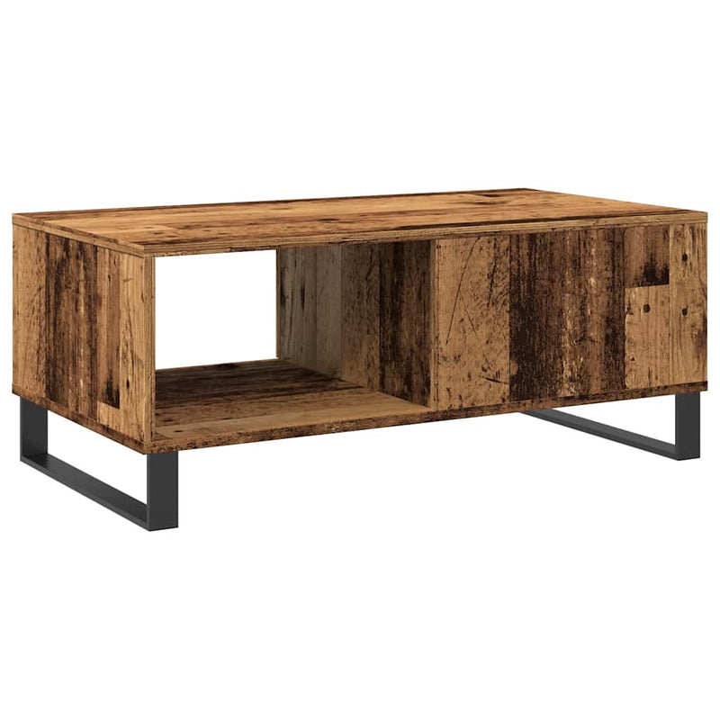 vidaXL antik fa színű szerelt fa dohányzóasztal 90 x 50 x 36,5 cm