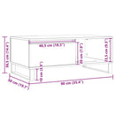 vidaXL antik fa színű szerelt fa dohányzóasztal 90 x 50 x 36,5 cm