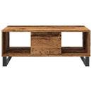 vidaXL antik fa színű szerelt fa dohányzóasztal 90 x 50 x 36,5 cm
