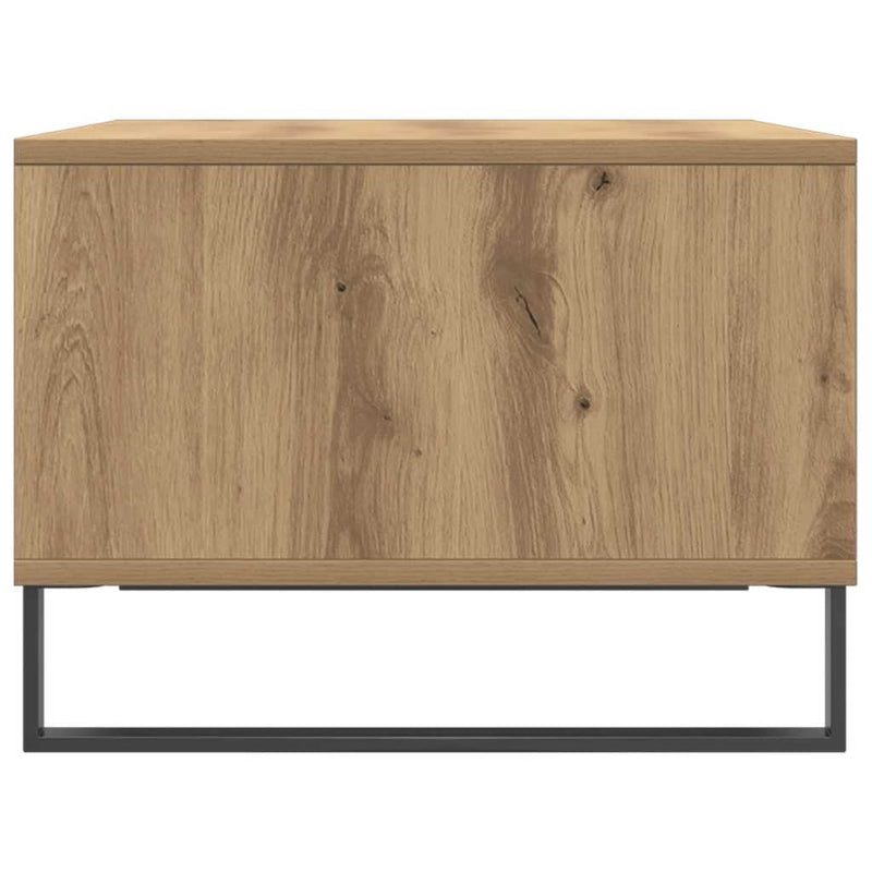 vidaXL kézműves tölgy színű szerelt fa dohányzóasztal 90x50x36,5 cm