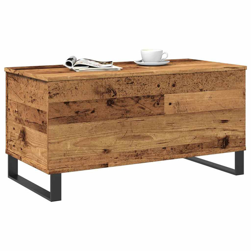 vidaXL antik fa színű szerelt fa dohányzóasztal 90 x 44,5 x 45 cm