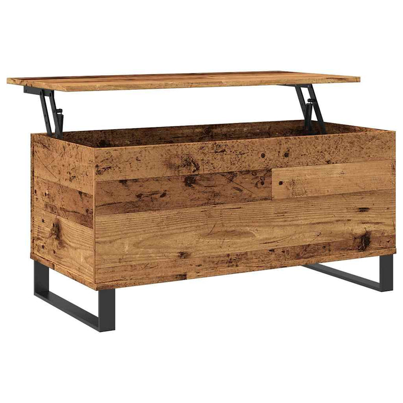 vidaXL antik fa színű szerelt fa dohányzóasztal 90 x 44,5 x 45 cm