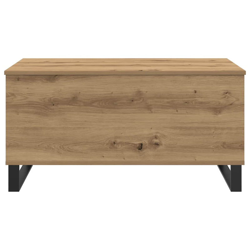 vidaXL kézműves tölgy színű szerelt fa dohányzóasztal 90x44,5x45 cm