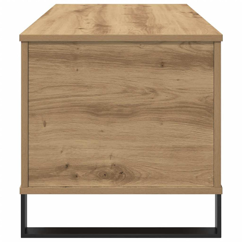 vidaXL kézműves tölgy színű szerelt fa dohányzóasztal 90x44,5x45 cm