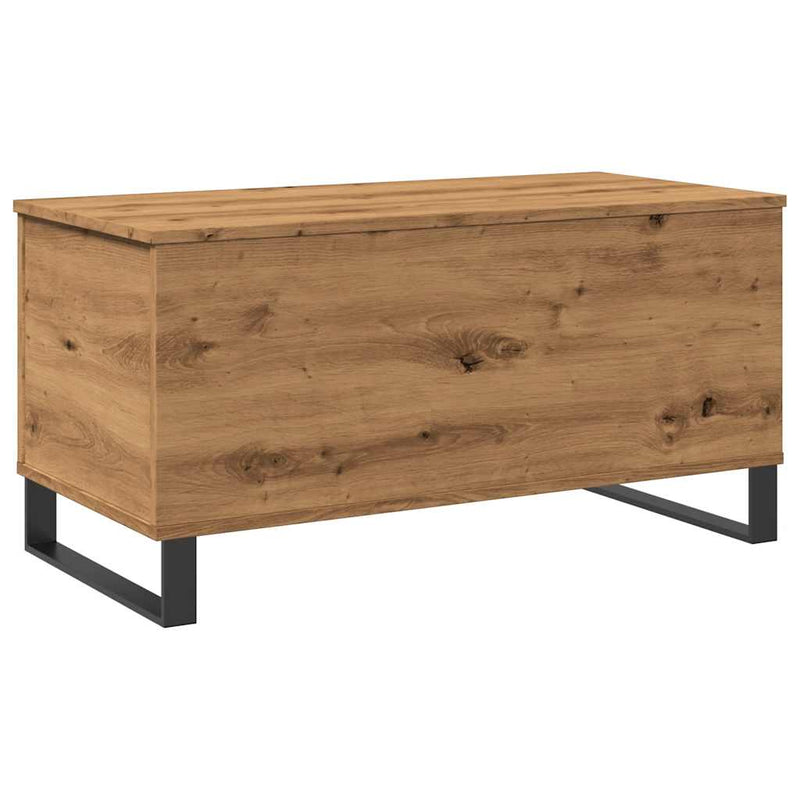 vidaXL kézműves tölgy színű szerelt fa dohányzóasztal 90x44,5x45 cm